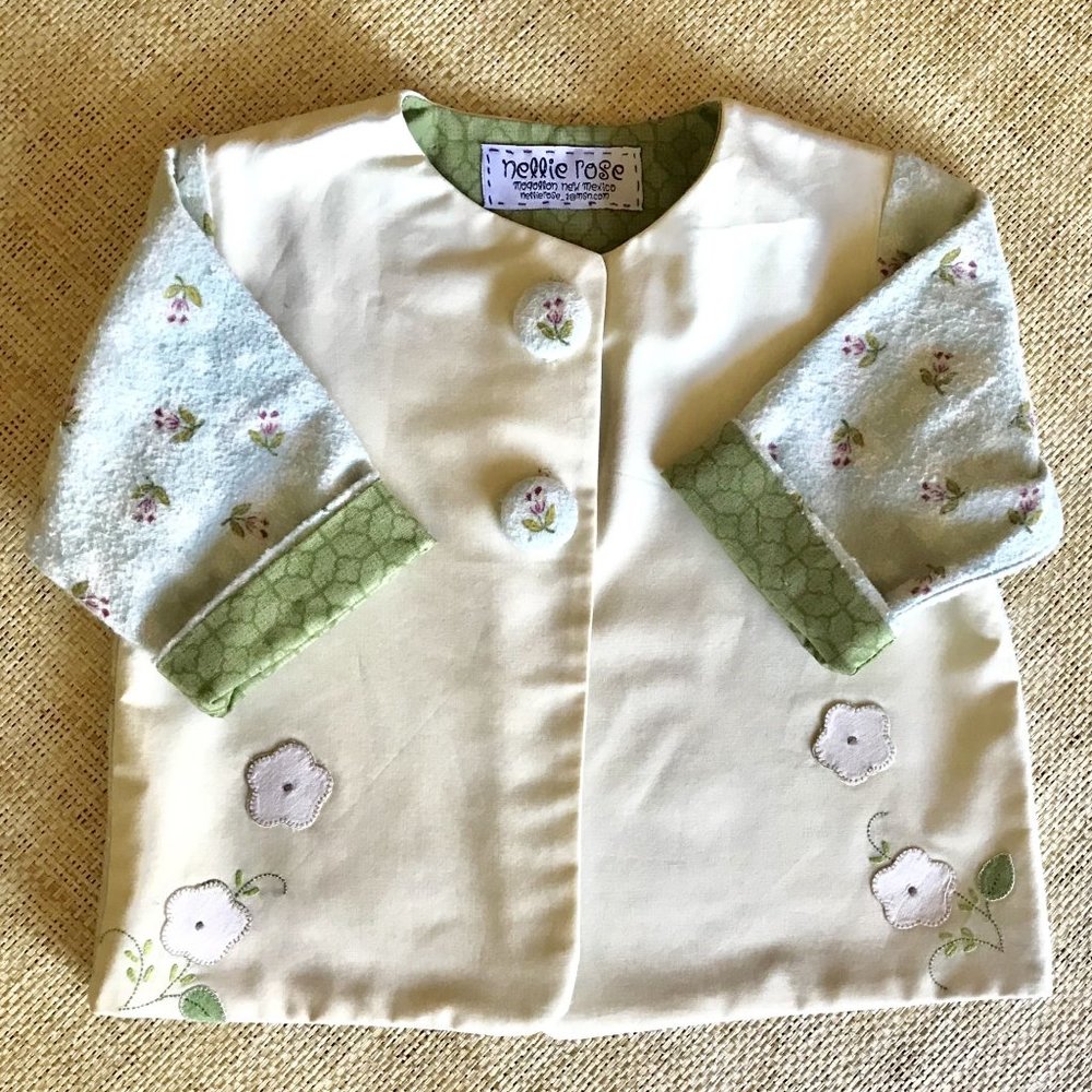 Handmade Repurposed Vintage Linens Girls Jacket